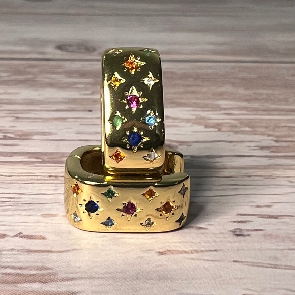 Colorful Starburst Cuff Earrings - Picture 3 of 6